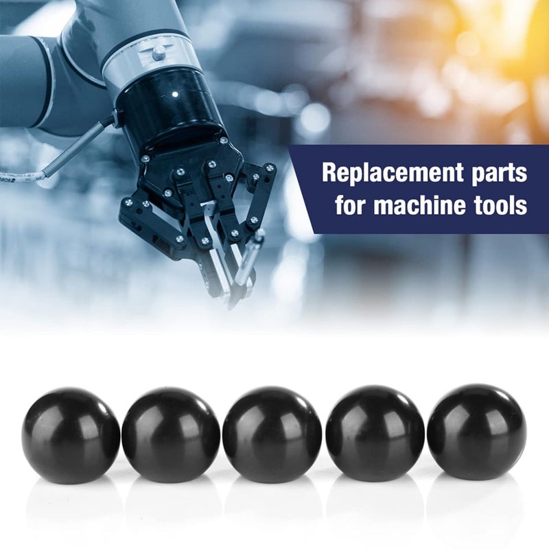 Ejoyous Ball Lever Knob, 5Pcs M8 Female Machine Knobs Screw on 32mm Dia Black Round Threaded Ball Knob for Machine Handle Tool Replacement - Image 3
